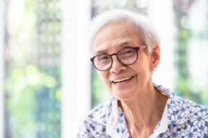 elderly woman smile