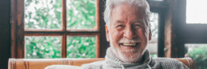 Portrait of old man smiling